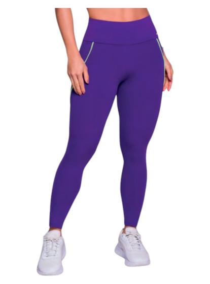 Imagem de Calça Legging 24633.001 Feminina Fitness Recortes Microfibra T. P/GG