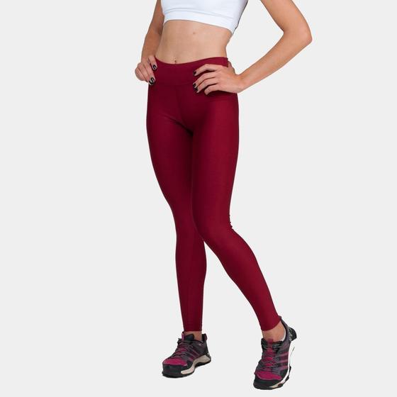 Calça Legging Básica Suplex Vermelho Menor preço em Calça Legging Básica Suplex Vermelho