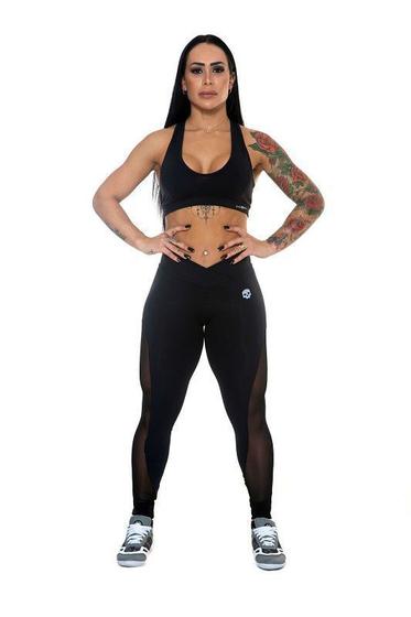 Imagem de Calça legging black skull fashion fit feminina preta