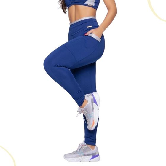 Imagem de Calça Legging C/ Bolso Academia Feminina Cintura Alta Fit