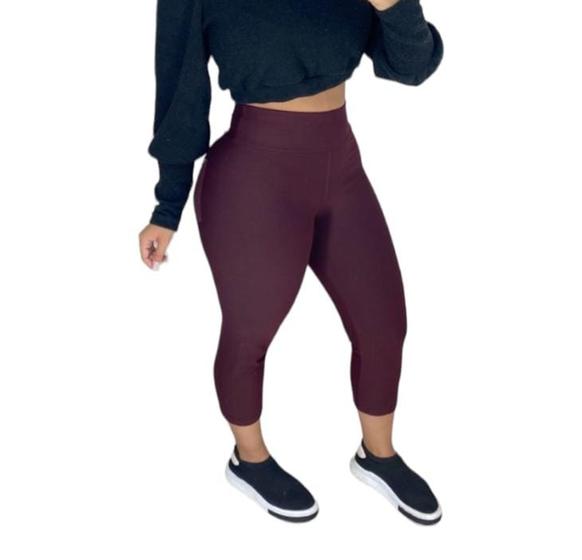 Imagem de Calça Legging Capri Corsário Cintura Alta