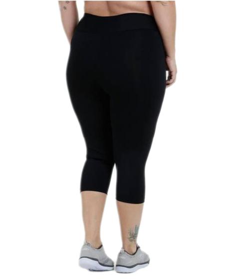 Imagem de Calça Legging Capri Suplex Grosso Plus Size G1 G2 G3 G4 Cintura Alta Fitness Feminino Academia