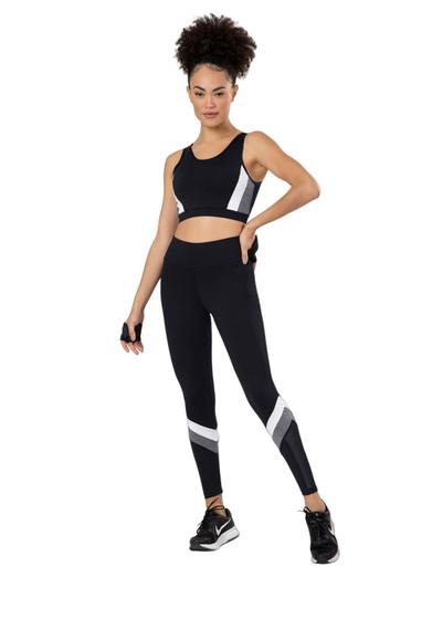 Imagem de Calça legging cintura alta com detalhe barra graphene g0790