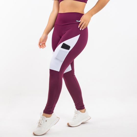 Imagem de Calça Legging Cintura Alta Zero Transparencia Bolso Viére