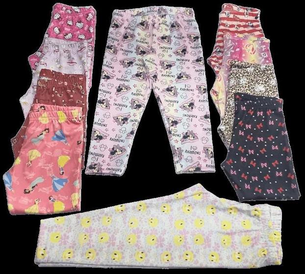 Calça Legging de Cotton Infantil Menina Premium Feminina do 1 a 10anos