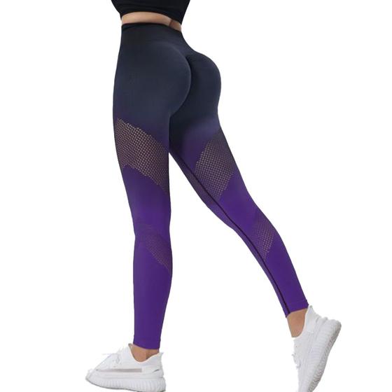 Imagem de Calça Legging Degradê Academia Fitness Feminina Sem Costura