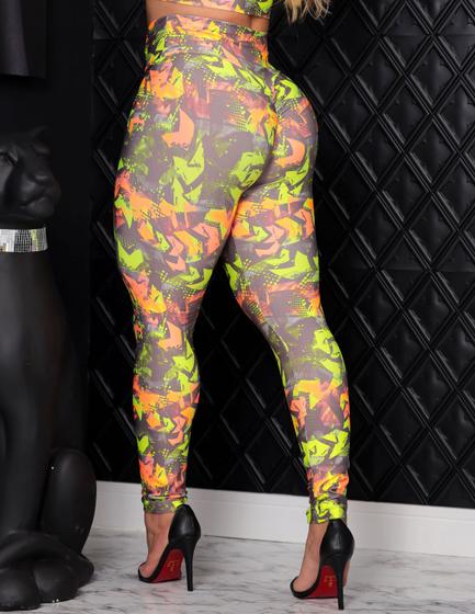 Imagem de Calça Legging Empina Bumbum Academia Fitness Esportiva Estampada - Fitmoda