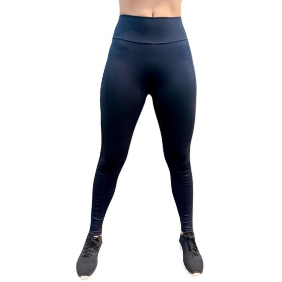 Imagem de Calça Legging Feminina Cós Alto Recortes Perna Calça Compressão Zero Transparência Musculação