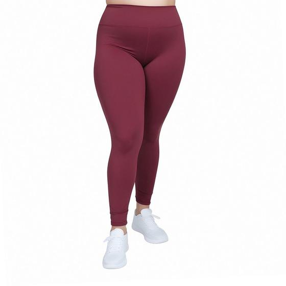 Imagem de Calça Legging Feminina Fitness Malha Suplex Cós Alto Esportiva Confortável