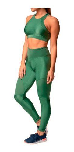 Imagem de Calça Legging Feminina Verde com Trama Metalic