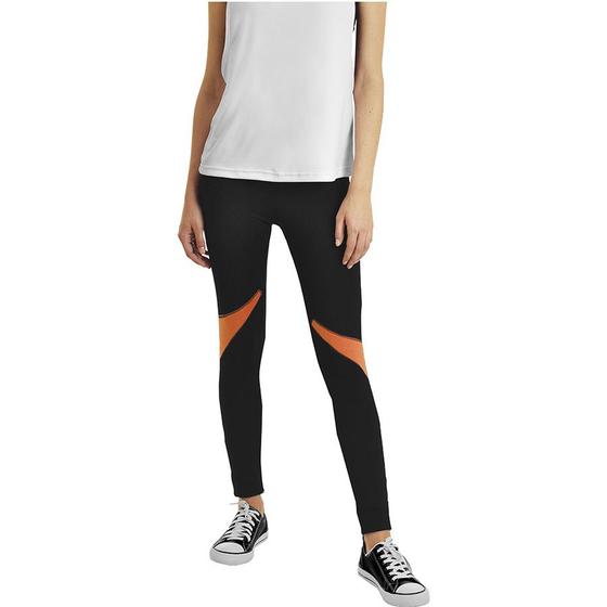 Imagem de Calça Legging Fitness Detalhe Laranja em Power Suplex