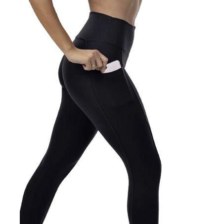 Imagem de Calça Legging Fitness Para Academia Com Bolsos Laterais em Poliamida