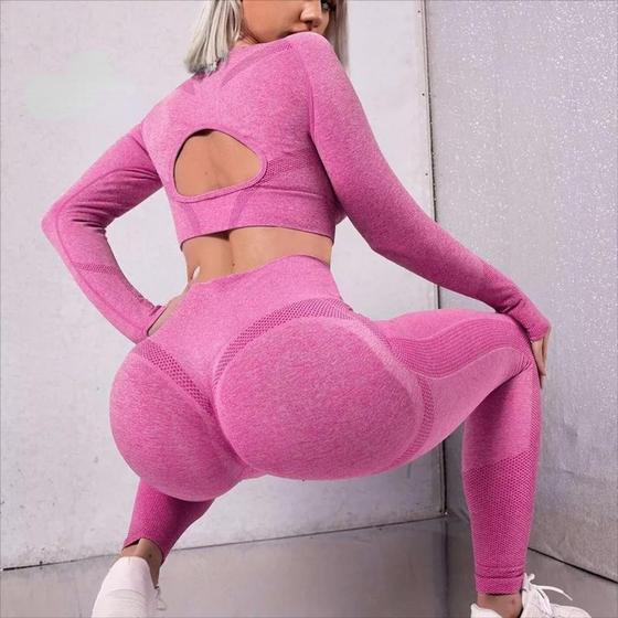 Imagem de Calça Legging Levanta Bumbum Cintura Alta Push Up Yoga Academia