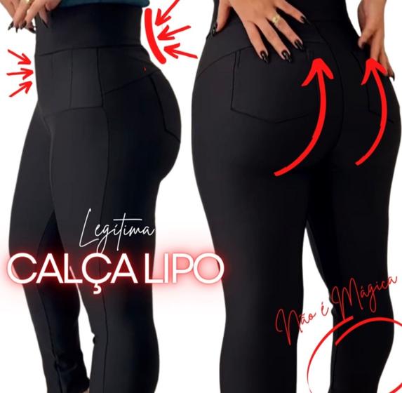 Imagem de Calça Legging Lipo Tecido Power detalhe do Ziper na Frente