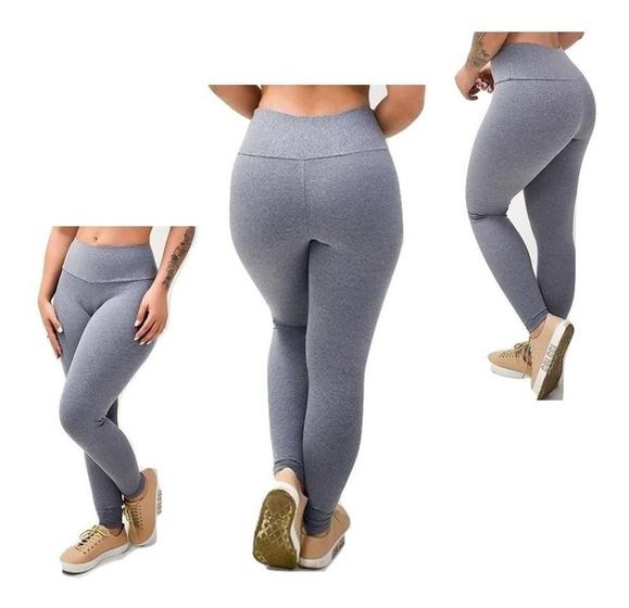 Imagem de Calça Legging Lisa Suplex De Alta Compressão - CINZA MESCLA -