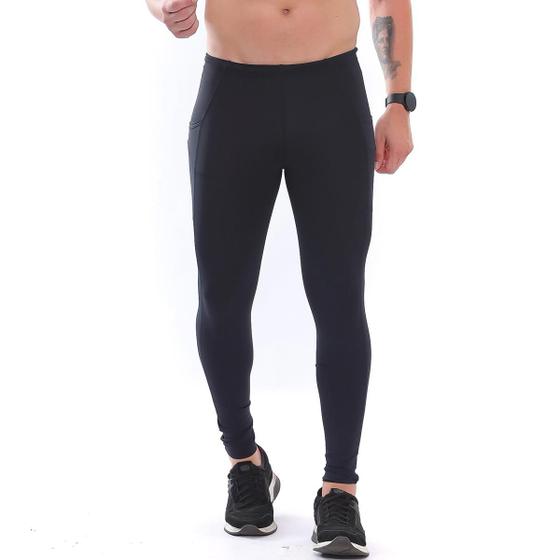 Calça Legging Masc Compressão Corrida ProRacing Bolsos Preto Menor preço em Calça Legging Masc Compressão Corrida ProRacing Bolsos Preto
