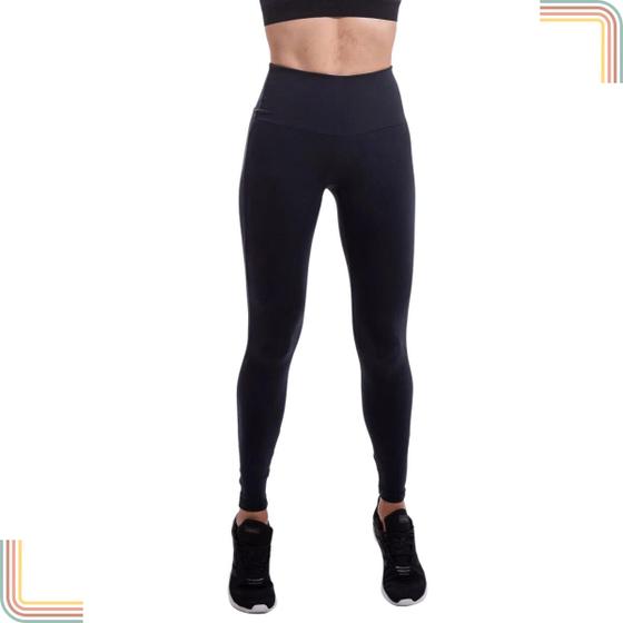 Imagem de Calça Legging Modeladora Feminina Preta Cintura Alta Esbelt