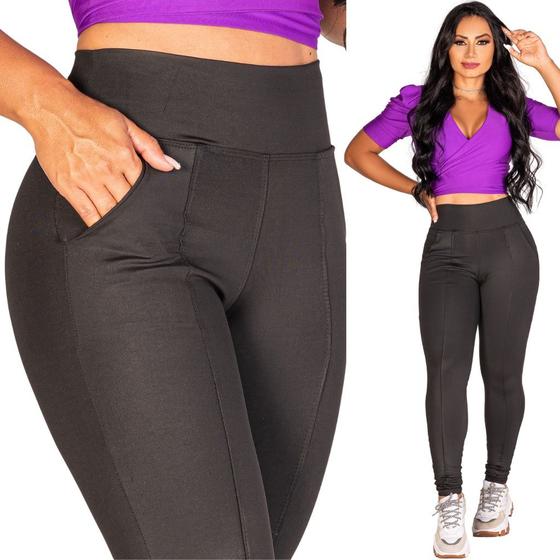 Imagem de Calça Legging Montaria em Poliamida Com Bolsos Cós Largo - Power