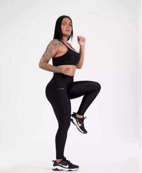 Imagem de Calça legging preta trilobal rosset preto 9132