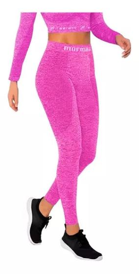 Imagem de Calça Legging Sem Costura Feminino Academia Fitness Mormaii Rosa