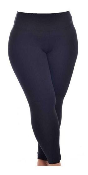 Imagem de Calça Legging Suplex Cós Alto Plus Size G4 ao G7 Alta Compressão - PRETO 