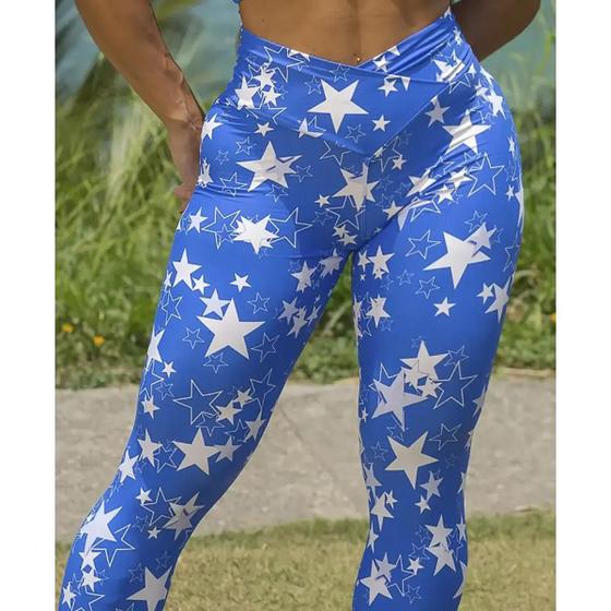 Imagem de Calça Legging Tradicional com Cós Transpassado Celestial Dream