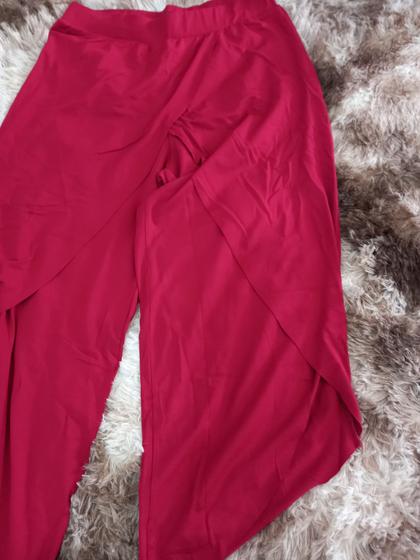 Calça Malha de algodão com fenda - VICKS Imagem de Calça Malha de algodão com fenda