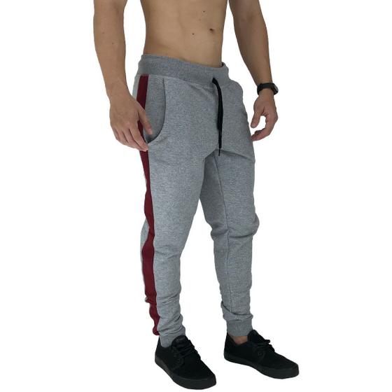 Imagem de Calça Masculina Com Listra Lateral Sport MXD Conceito Básico Moletom