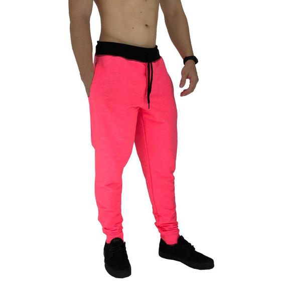 Imagem de Calça Masculina Cores Vivas Fluorescente Sport MXD Conceito Slim Básico Moletom