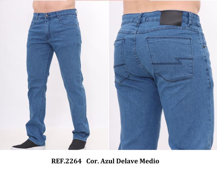 Imagem de Calça Masculina Jeans Elastano Plus size Tamanhos Grandes Malloy