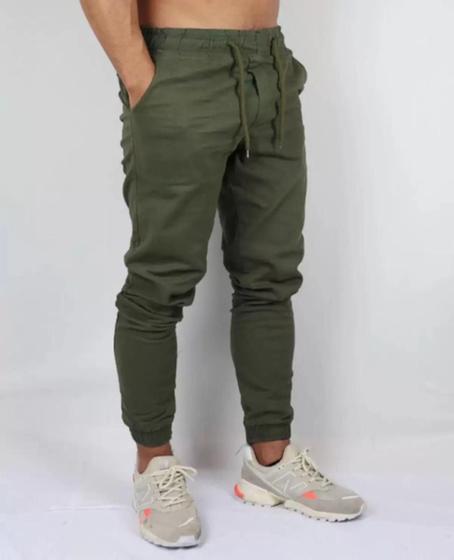 Calça Jogger Masculina CalÃ§a Da Moda Com Elastico Na Perna Calça