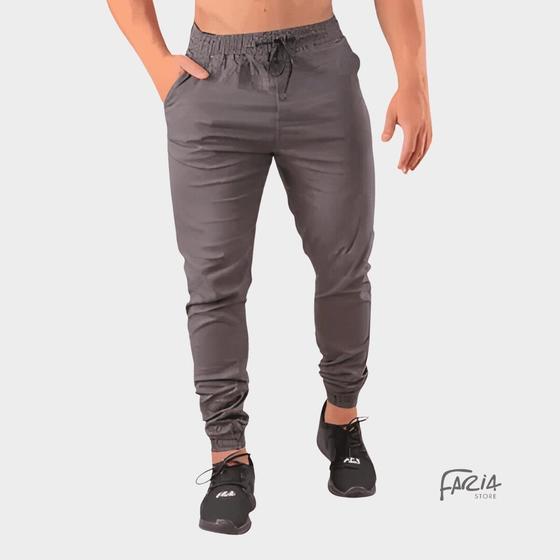 Imagem de Calça masculina - jogger sarja - chumbo