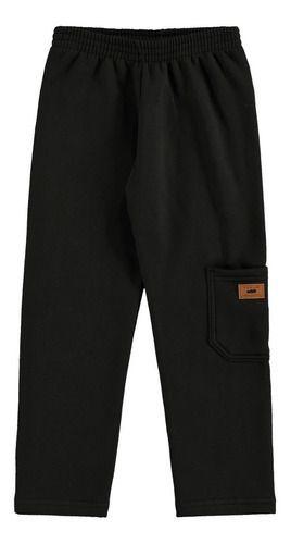 Imagem de Calça Masculina Moletom Flanelado Básica Bolso Nº 10 Ao 16