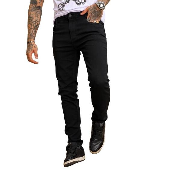 Imagem de Calça Masculina Sarja Slim Fit Elastano Confortável