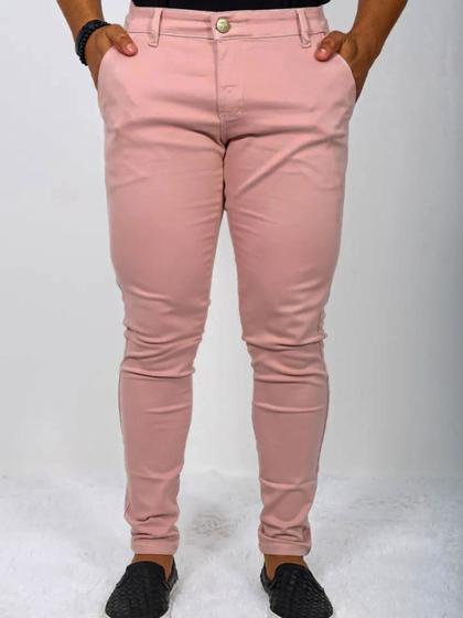 Imagem de calça masculina slim fit sarja com elastano