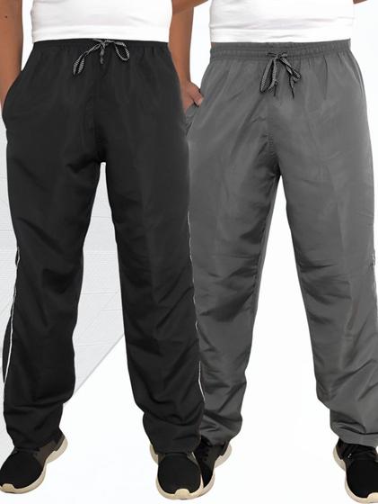 Menor preço em Calça masculina tactel uma listra bolso triplo novidade masculina