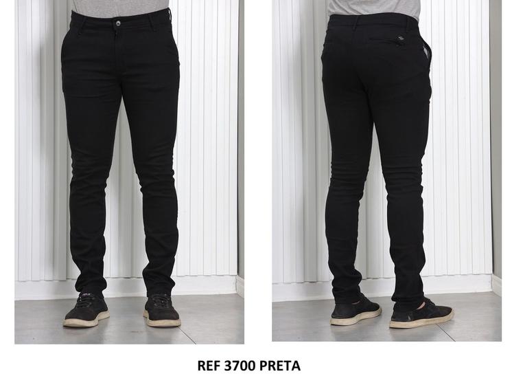 Imagem de Calça Masculino Chino Sarja Esporte Fino Slim Elastano Colorida