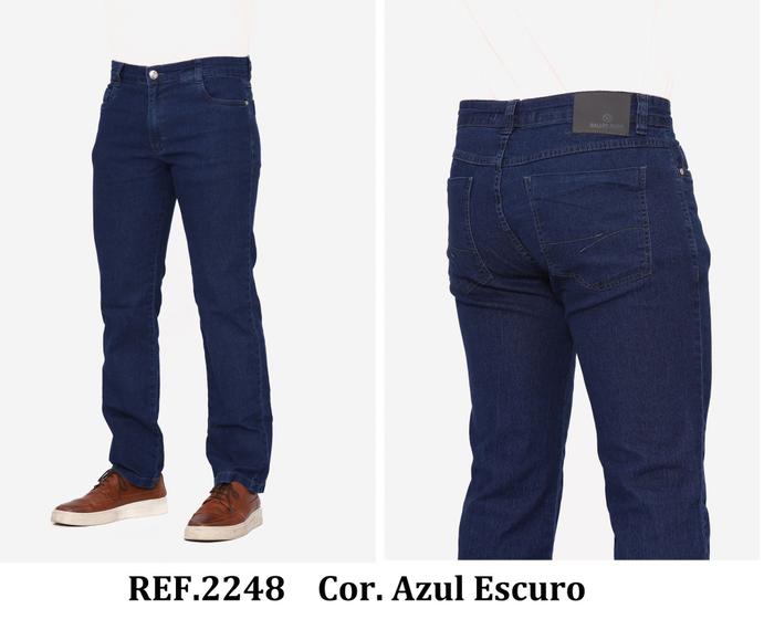 Imagem de Calça Masculino Jeans Elastano Reta Tradicional Malloy