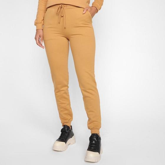 Calça Moletom Basicamente Jogger Feminina Menor preço em Calça Moletom Basicamente Jogger Feminina
