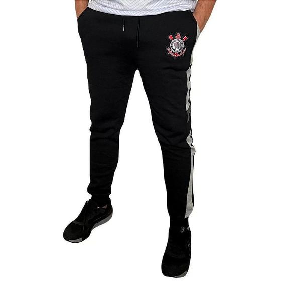 Imagem de Calça moletom corinthians bart preto/cinza