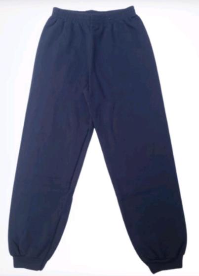 Imagem de Calça Moletom Infantil Flanelada Quentinha Unissex sem bolso barra com punhos de 1 a 8 anos