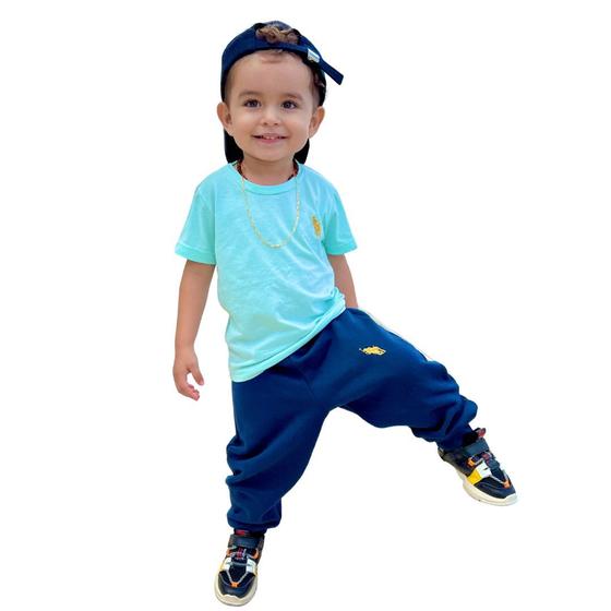 Imagem de Calça Moletom Infantil Flanelado Roupa Criança Menino Menina