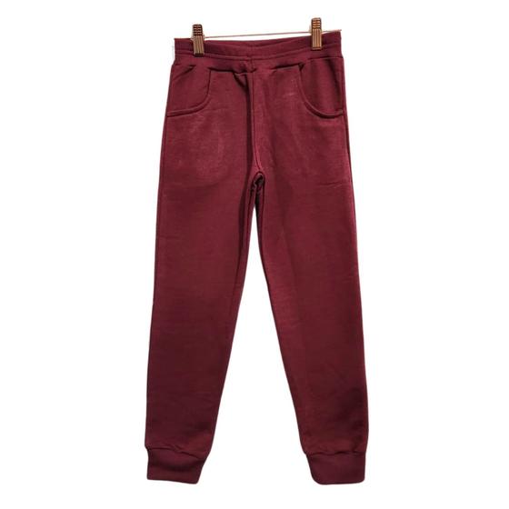 Imagem de Calça Moletom Infantil Menino Menina Moletinho Cores Lisa Jogger Skinny