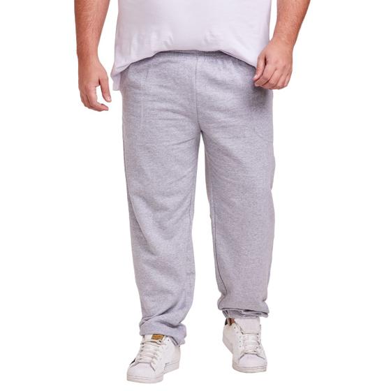 Imagem de Calça Moletom Punho Fit Slim Masculino Plus Size