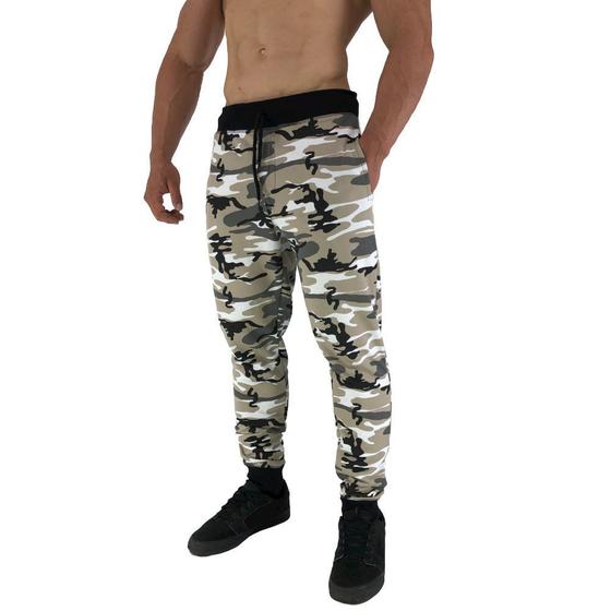 Imagem de Calça MXD Conceito Moletom Camuflado Bege Militar