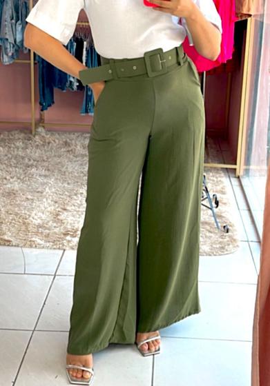 Imagem de Calça Pantalona com Cinto Crepe duna