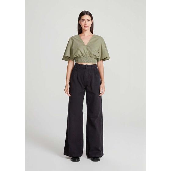 Imagem de Calça Pantalona Feminina Cintura Super Alta