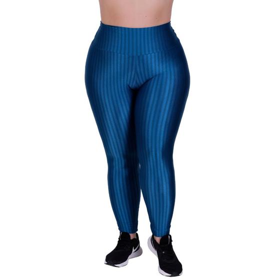 Imagem de Calça Plus Size de Academia Moda Fitness Feminina Legging 3D Cintura Alta Laura