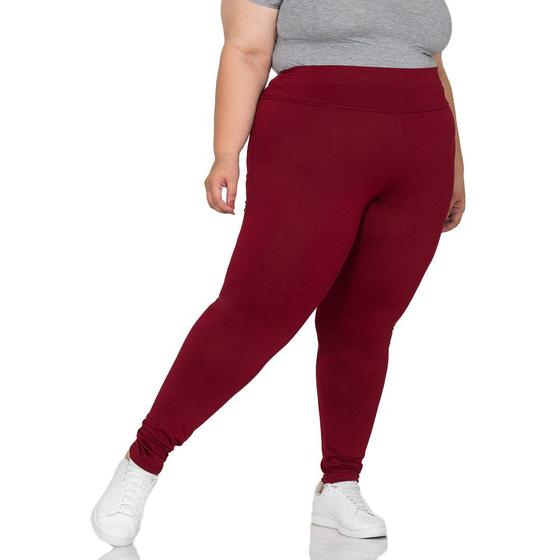 Imagem de Calça Plus Size Feminina Suplex Skinny Cintura Alta Lisa