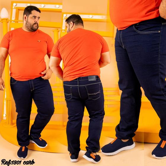 Imagem de Calça plus size jeans com lycra ref:1301